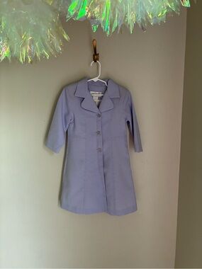 Girl’s Classic Preppy Vintage Sylvia Whyte  Blue White Check Jacket Coat Size 5